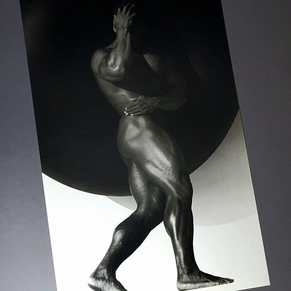 VINTAGE Herb Ritts Black Male Model Wall Art - Picture 1 of 1
